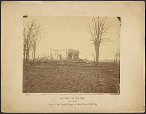 Ruinas de la casa de la Sra. Henry, en el campo de batalla de Bull Run de Mathew B. Brady