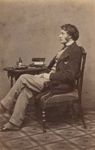 Retrato carte-de-visite de Charles Sumner, 1860s de Mathew Brady