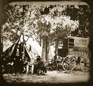 Sede del New York Herald en el campo en Culpeper Court House, 1863 de Mathew B. Brady