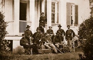 Los Voluntarios 164 de Nueva York en el Cuartel General de McMahon, 1861-65 de Mathew B. Brady