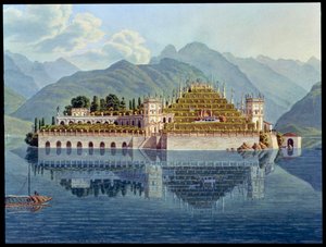 Los jardines en terrazas, Isola Bella, Lago Maggiore, Italia de Mathias Gabriel Lory