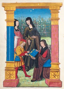 Antoine Vérard presenta su libro a François d