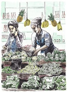 Borough Veg 2, 2013 (tinta sobre papel)