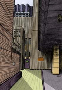 Hopton Street, SE1, 2015 (lápiz, digital)