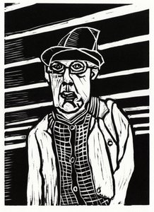 Southwark Man, 2013 (linograbado)