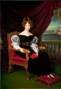 Retrato de María (Maria) Brignole-Sale (Brignole Sale) De Ferrari, duquesa de Galliera (1811-1888) Pintura de Matteo Antonio Picasso (1794-1879) Genes, Musei di strada nuova de Matteo Antonio Picasso
