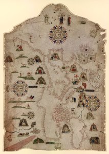 Carta del Mediterráneo, Mar Negro y las costas de Europa occidental y noroeste de África, c.1559 de Matteo Prunes