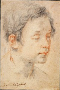 Cabeza de un joven girada a la derecha de Matteo Rosselli
