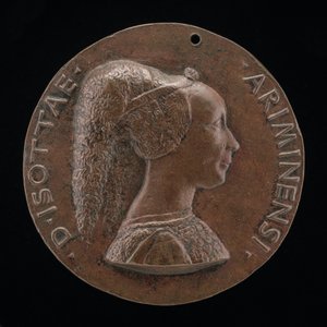 Isotta degli Atti, 1432-1433-1474, Amante 1446, luego Esposa después de 1453, de Sigismondo Malatesta [anverso] de Matteo di Andrea de Pasti