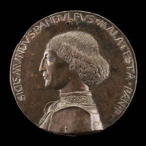 Sigismondo Pandolfo Malatesta, 1417-1468, Señor de Rímini y Fano (anverso) de Matteo di Andrea de Pasti