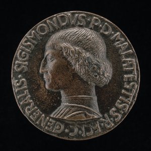 Sigismondo Pandolfo Malatesta, 1417-1468, Señor de Rimini y Fano [anverso], 1446 de Matteo di Andrea de Pasti