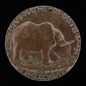 El elefante Malatesta en un prado [reverso], 1446