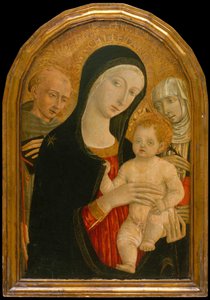 Madonna y el Niño con los santos Francisco y Catalina de Siena de Matteo di Giovanni