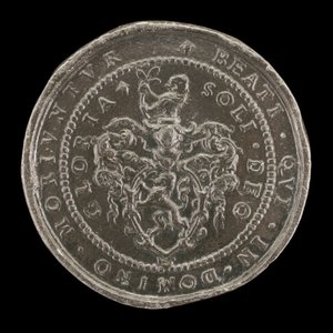 Armas e inscripción [reverso], 1592