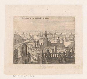 Vista de París
Le Pallais et le lourure a Paris (título en el objeto)
Siete paisajes y ciudades francesas (título de la serie)