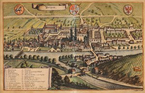 Vista del color de Brixen de Matthaus Merian