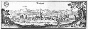 Balingen - extracto de Topographia Sueviae (Schwaben) de Matthaus Merian