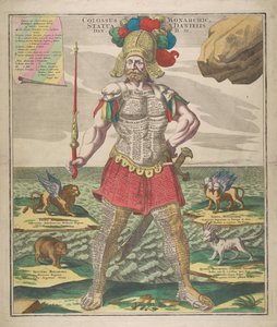Coloso monárquico. Estatua de Daniel, 1730 de Matthaeus Seutter