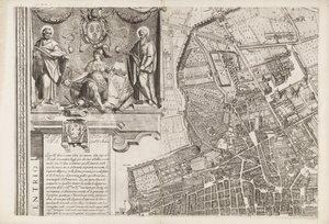 Mapa de Roma. Parte Superior Izquierda de Matthaus Greuter