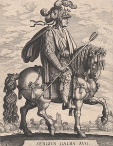 Placa 7: Emperador Galba a caballo, de 