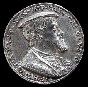 Carlos V, 1500-1558, Rey de España 1516-1556, Emperador del Sacro Imperio Romano 1519 [anverso], 1530