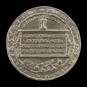Reloj de arena en una tableta inscrita [reverso] de Matthes Gebel