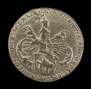 Escudo de armas, cresta y lambrequín [reverso], 1529 de Matthes Gebel