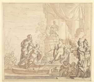 Eneas con Dido de Mattheus Terwesten