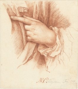 Estudio de una mano izquierda en paños