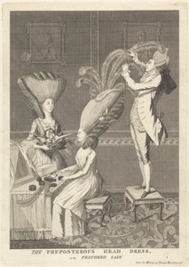 El absurdo vestido de cabeza, o la dama emplumada