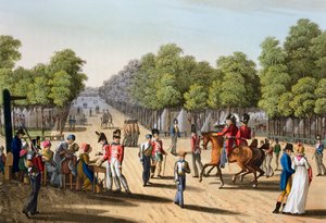 Campamento del ejército británico en el Bosque de Boulogne, París de Matthew Dubourg