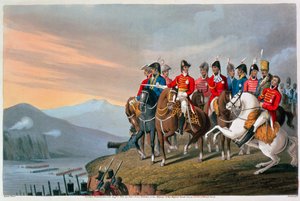 El Duque de Wellington y su Estado Mayor cruzando el Bidassoa y entrando en Francia, 1813-1816