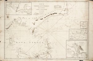 Carta del estrecho de Bass por Matthew Flinders de Matthew Flinders