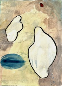 Du Serie Douce Le Matin 3, 2021 (acuarela y carboncillo) de Matthew Hilton