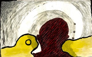Whisper, 2021 (acuarela, pastel) de Matthew Hilton