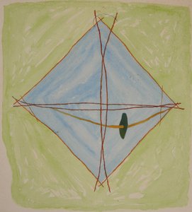gráfico de palos 6, 2014 (lápiz acuarelable) de Matthew Hilton