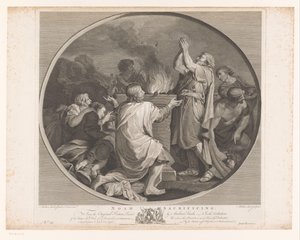 Sacrificio de Noé Noah sacrificando (título sobre el objeto) Pinturas principales de Inglaterra (título de la serie) Las pinturas más importantes de Inglaterra (título de la serie) de Matthew Liart