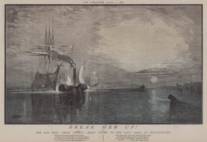 ¡Destrúyela! o, El mal barco Iglesia Irlandesa siendo remolcado a su último hogar en Westminster de Matthew