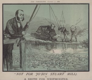 No para Jo(hn Stuart Mill) o, Un Smith para Westminster (litografía en color) de Matthew