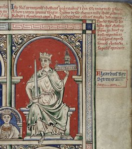 Ricardo I Corazón de León de la Historia Anglorum, Chronica majora de Matthew Paris