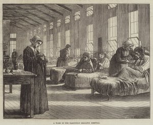 Una sala en el Hospital de Viruela de Hampstead de Matthew White Ridley