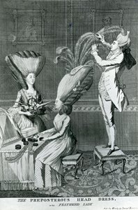 El tocado ridículo, o la dama emplumada, 1776