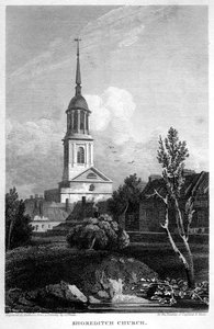 Iglesia de Shoreditch, Londres, 1815 de Matthews