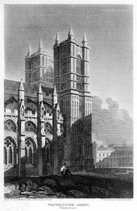 Torres occidentales, Abadía de Westminster, Londres, 1815
