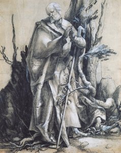 San Juan en el bosque, ca 1515, por Matthias Grünewald