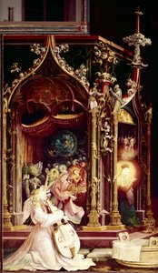 Concierto de Ángeles músicos, en la Natividad (detalle) de Matthias (c.1480 1528) Grunewald