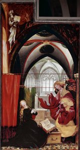 La Anunciación, Retablo de Issenheim de Matthias (c.1480 1528) Grunewald