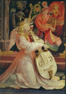 El concierto de los ángeles, del retablo de Isenheim (detalle)