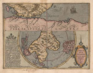 Chica sive Patagonica et Australis Terra de Geographisches Handtbuch, 1600 de Matthias Quad