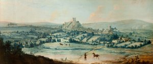Vista distante de Clitheroe, c.1730 de Matthias Read